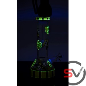 BEE DESIGN GLASS BEAKER 10inch (GLOW IN DARK)